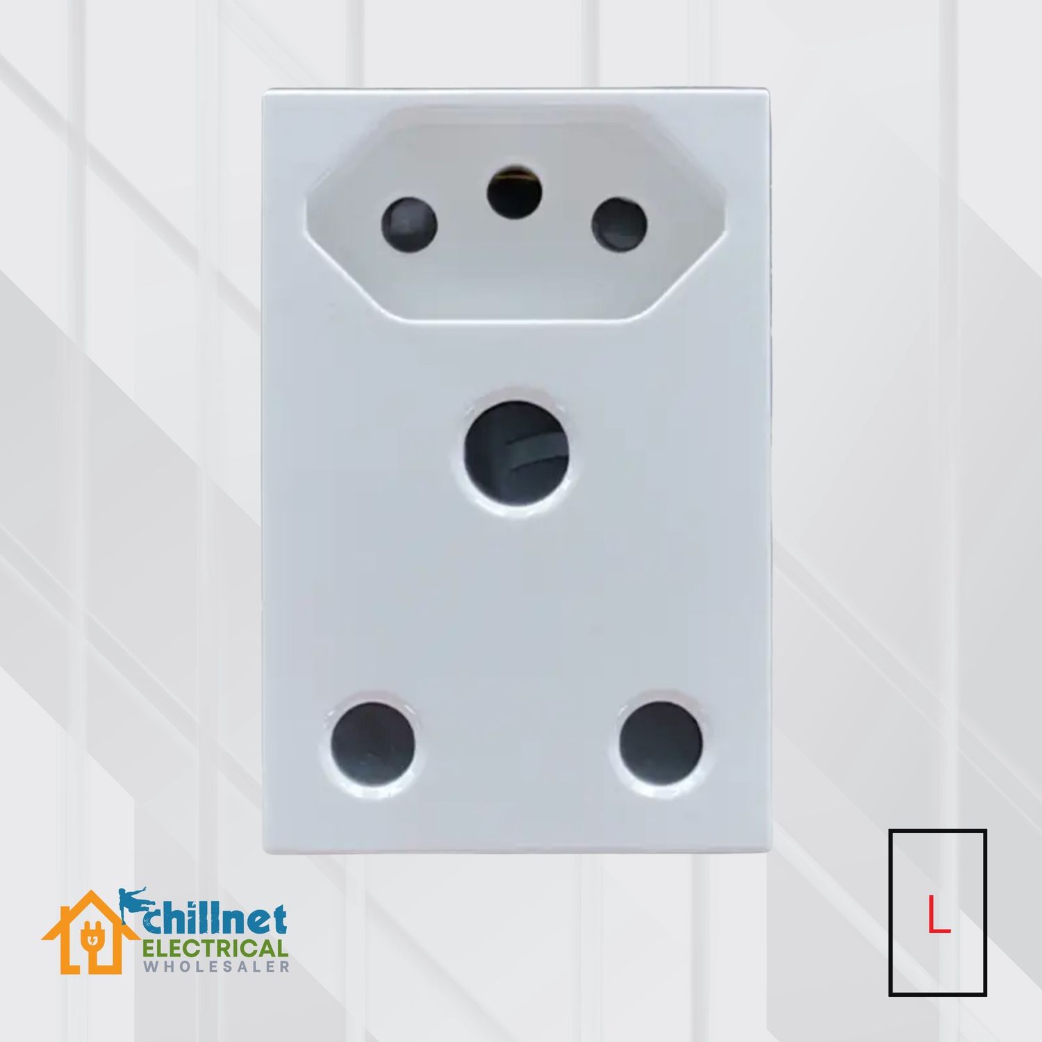 Matrix 16A Unswitched Socket RSA ZA White Large