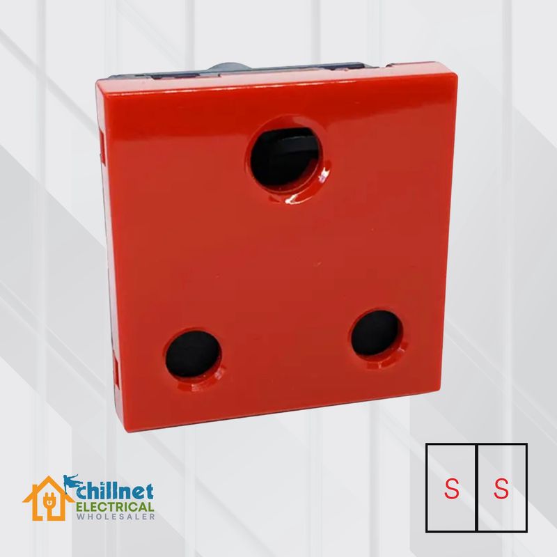 Matrix RSA Socket Unswitched DED Red DBL Small