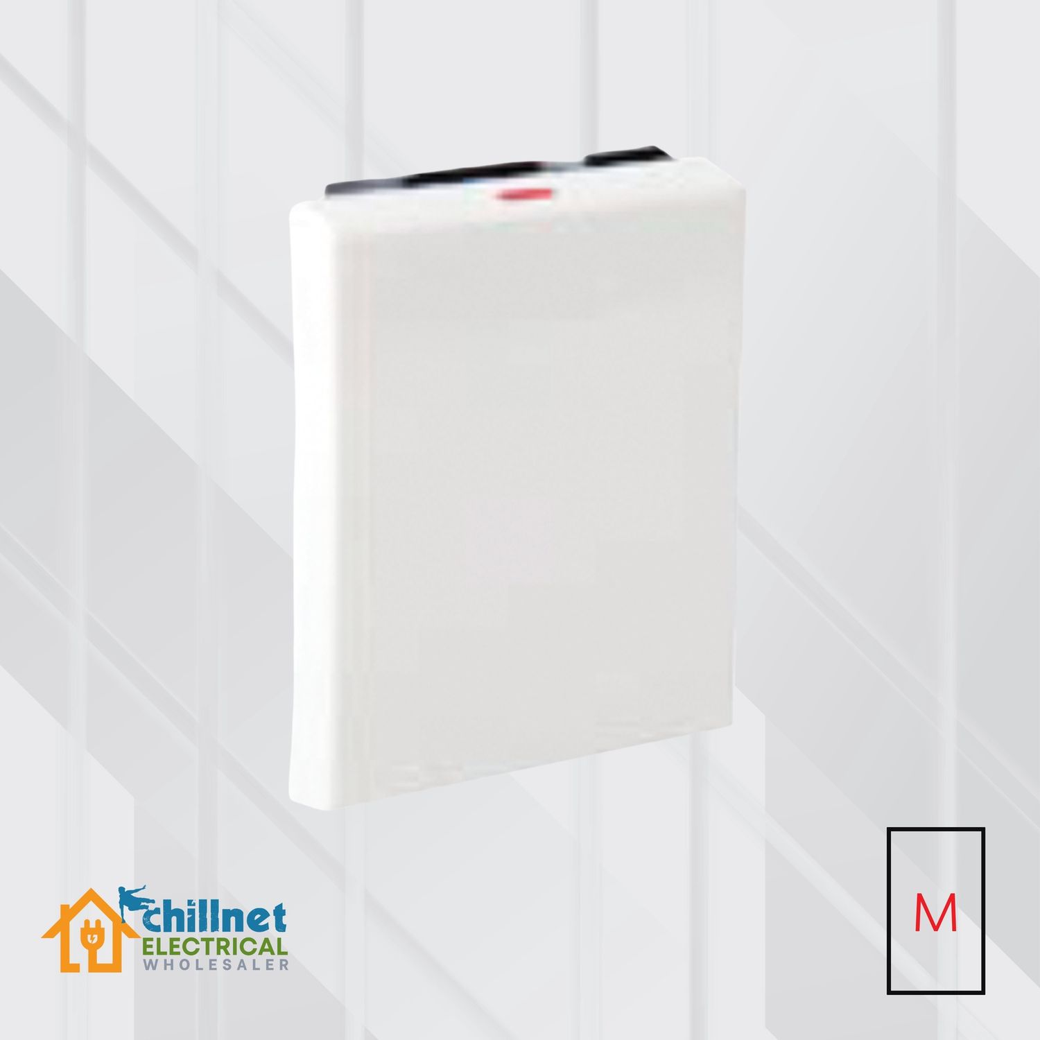 Matrix 16A 1Way Switch Module White Med