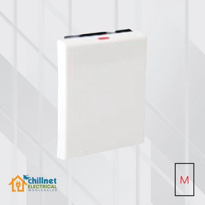 Matrix 16A 1Way Switch Module White Med