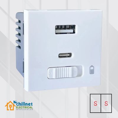 Matrix USB Mod 18W Type-C 5V 3A White DBL Small