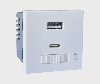 Matrix USB Mod 18W Type-C 5V 3A White DBL Small