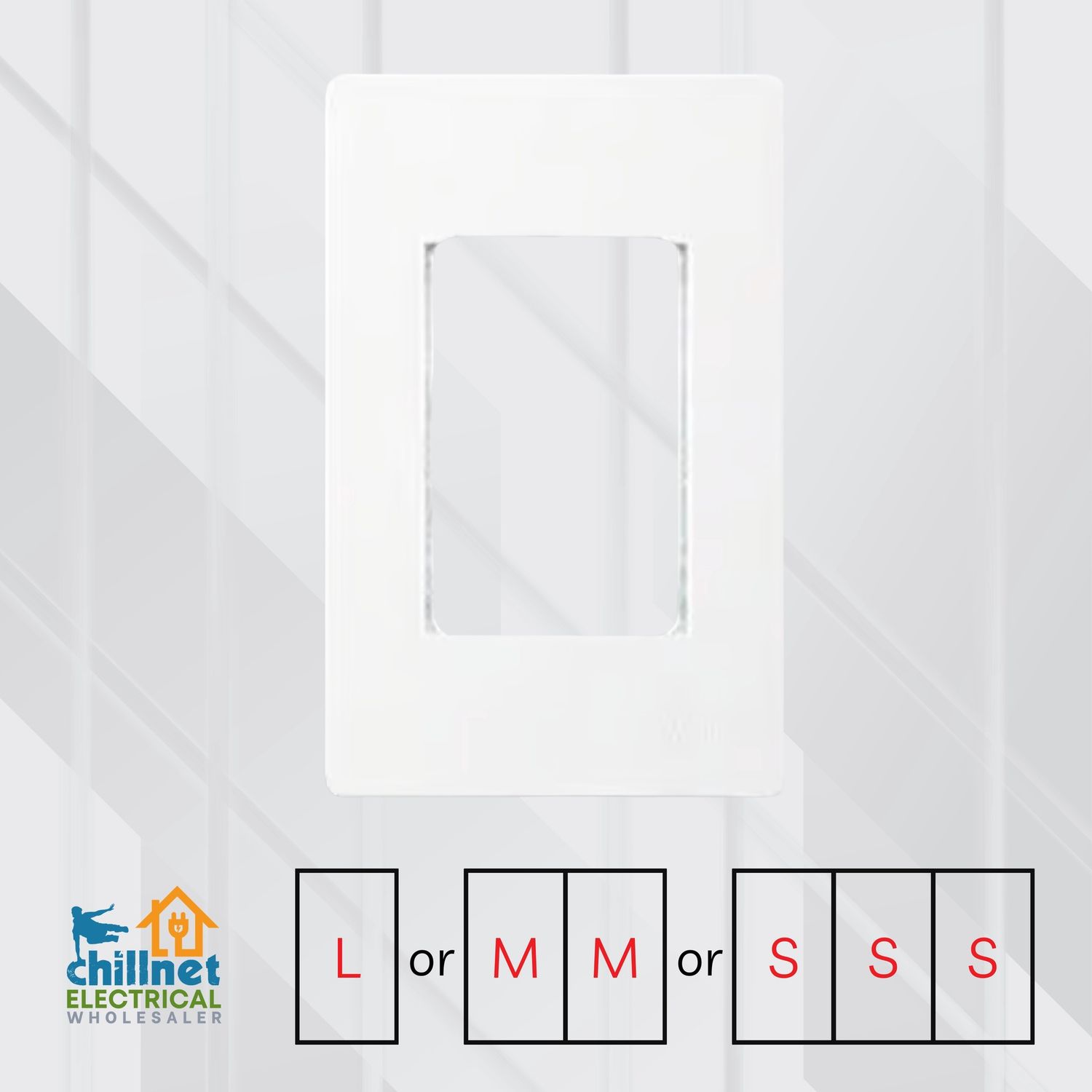 Matrix 3Lever Grid Plate 4x2 White Large