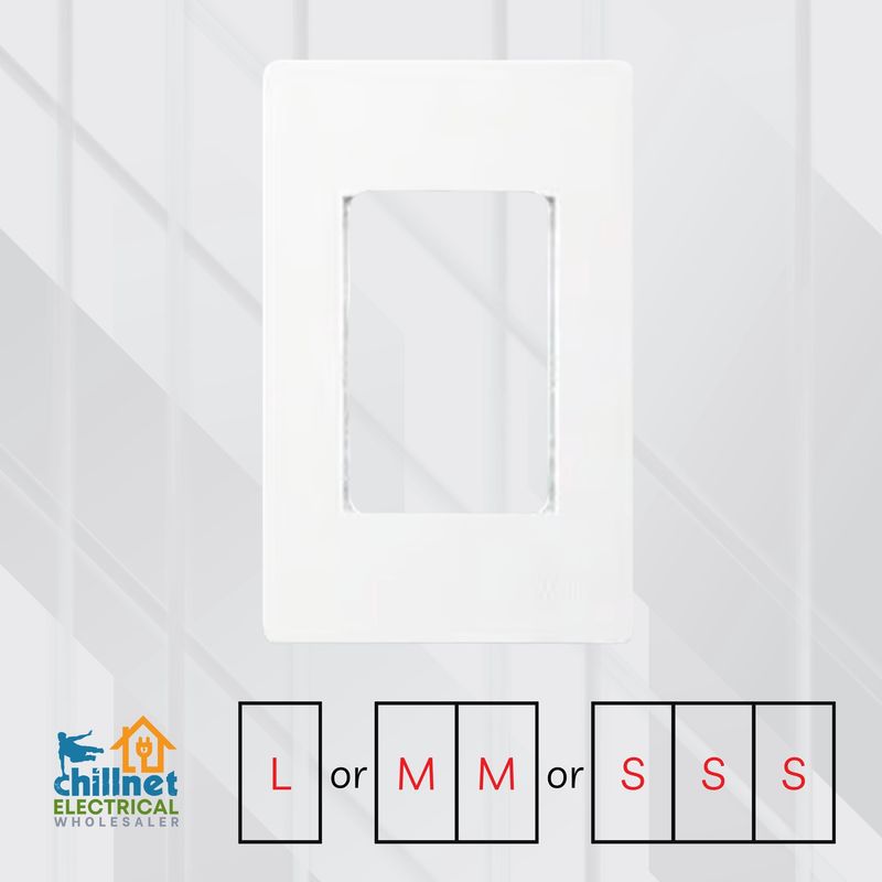 Matrix 3Lever Grid Plate 4x2 White Large