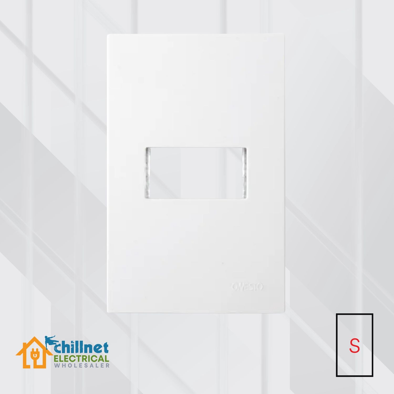 Matrix 1Lever Grid Plate 4x2 White Small