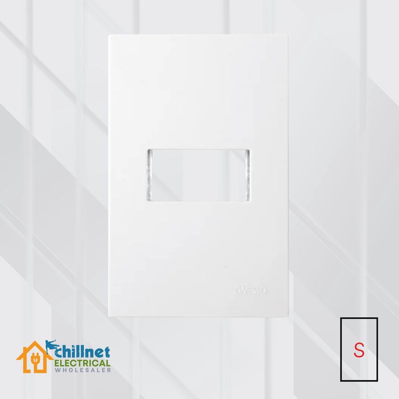 Matrix 1Lever Grid Plate 4x2 White Small