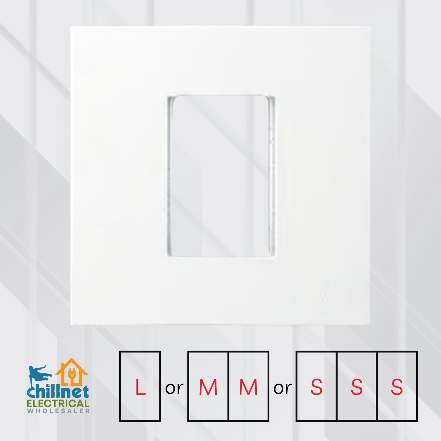 Matrix 1Lever Grid Plate 4x4 White Large