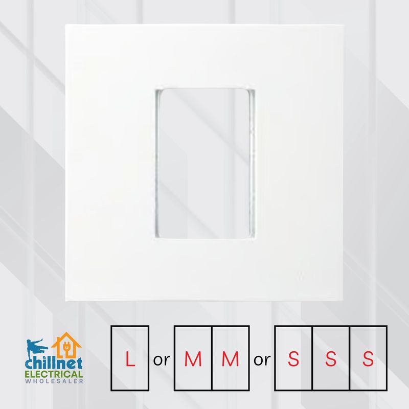Matrix 1Lever Grid Plate 4x4 White Large