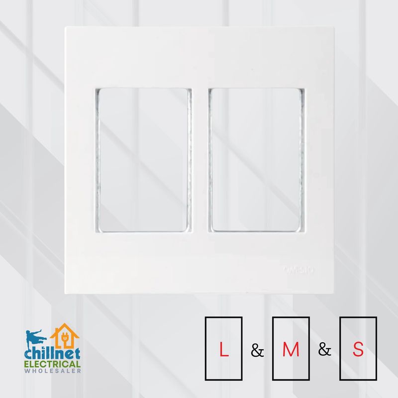 Matrix 2Lever Grid Plate 4x4 White Large