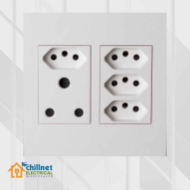 Matrix 16A RSA Euro+3xEuro 4x4 White Comp