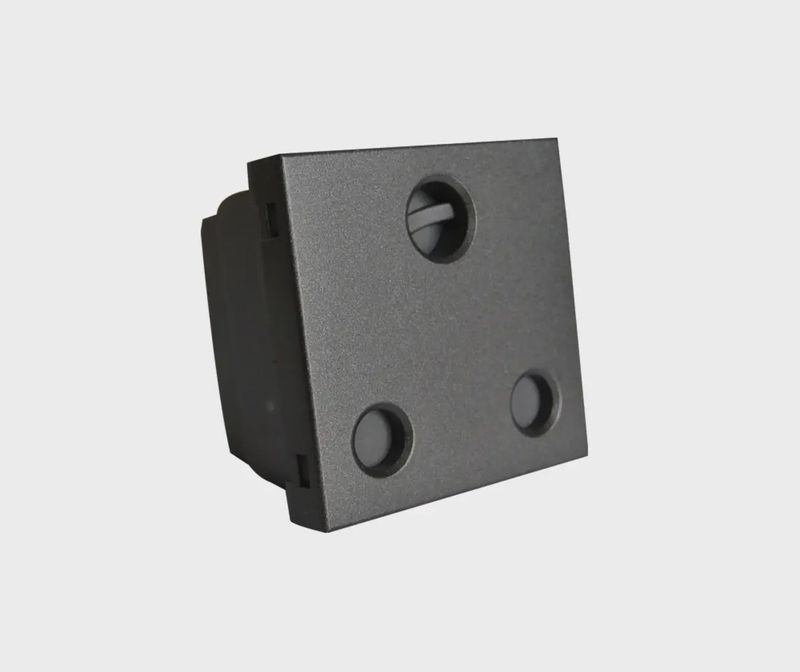 Matrix 16A RSA Unswitched Socket Black DBL Small
