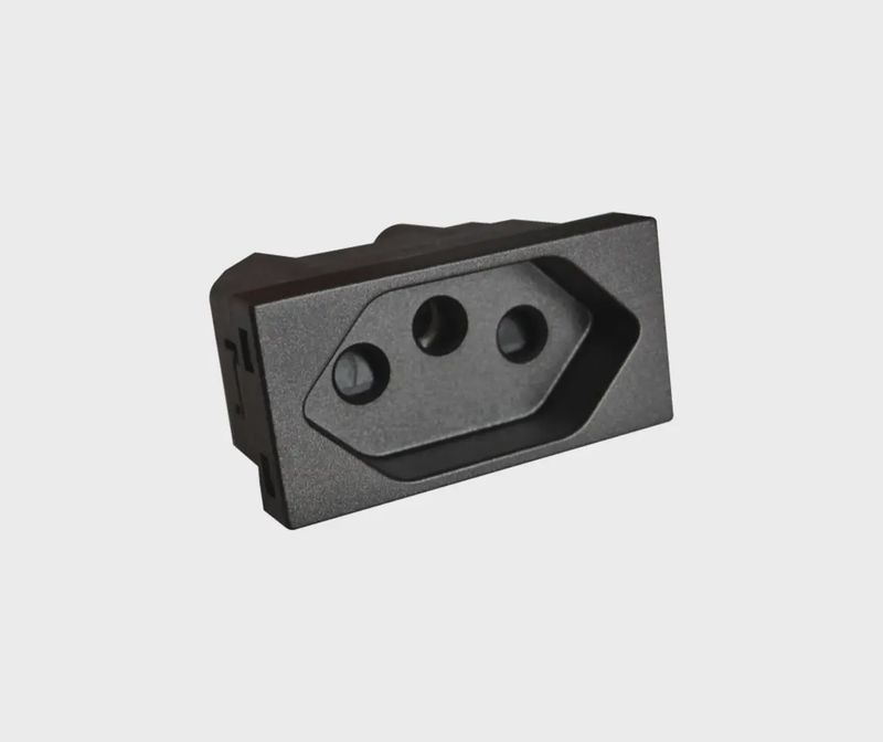 Matrix 16A Single ZA Socket Black Small
