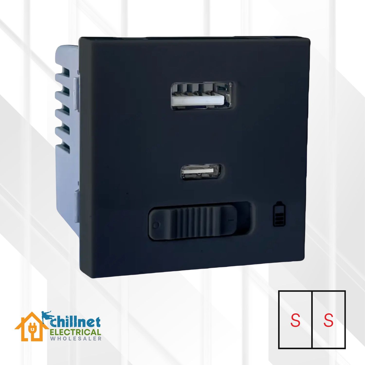 Matrix USB Mod 18W Type-C 5V 3A Black DBL Small