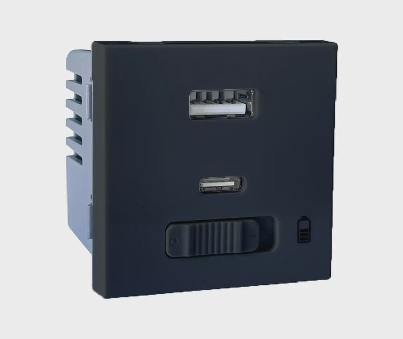 Matrix USB Mod 18W Type-C 5V 3A Black DBL Small