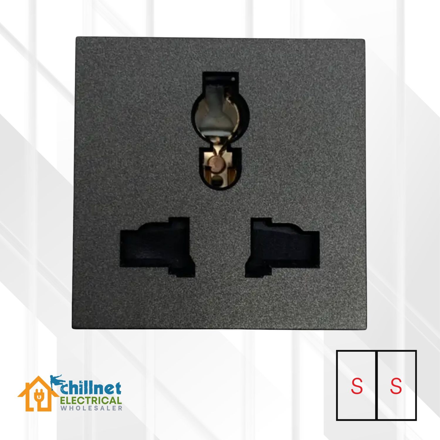 Matrix Int Universal Socket Black DBL Small