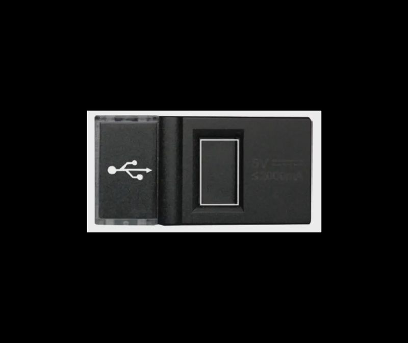 Matrix 5V 2A USB Socket Mod Black Small