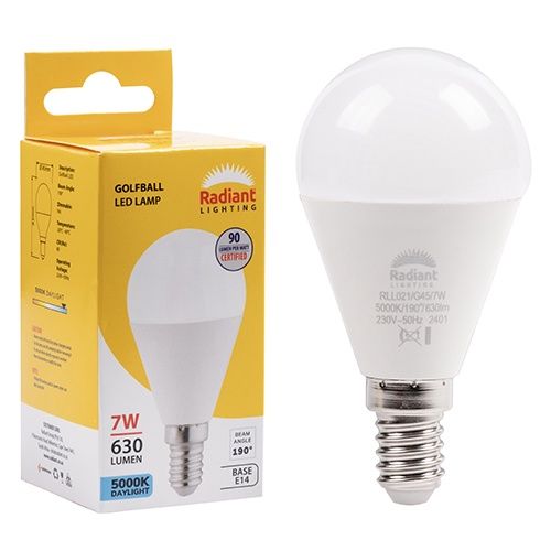 Golfball Frosted 7w LED E14 5000K N