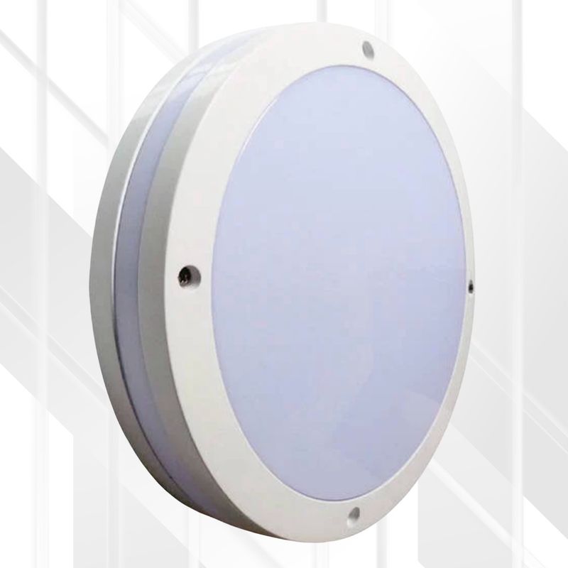 12W LED Round Bulkhead Fitting with Halo Accent