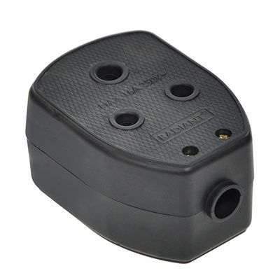 Janus Coupler 16 Amp Double Polyprop Black