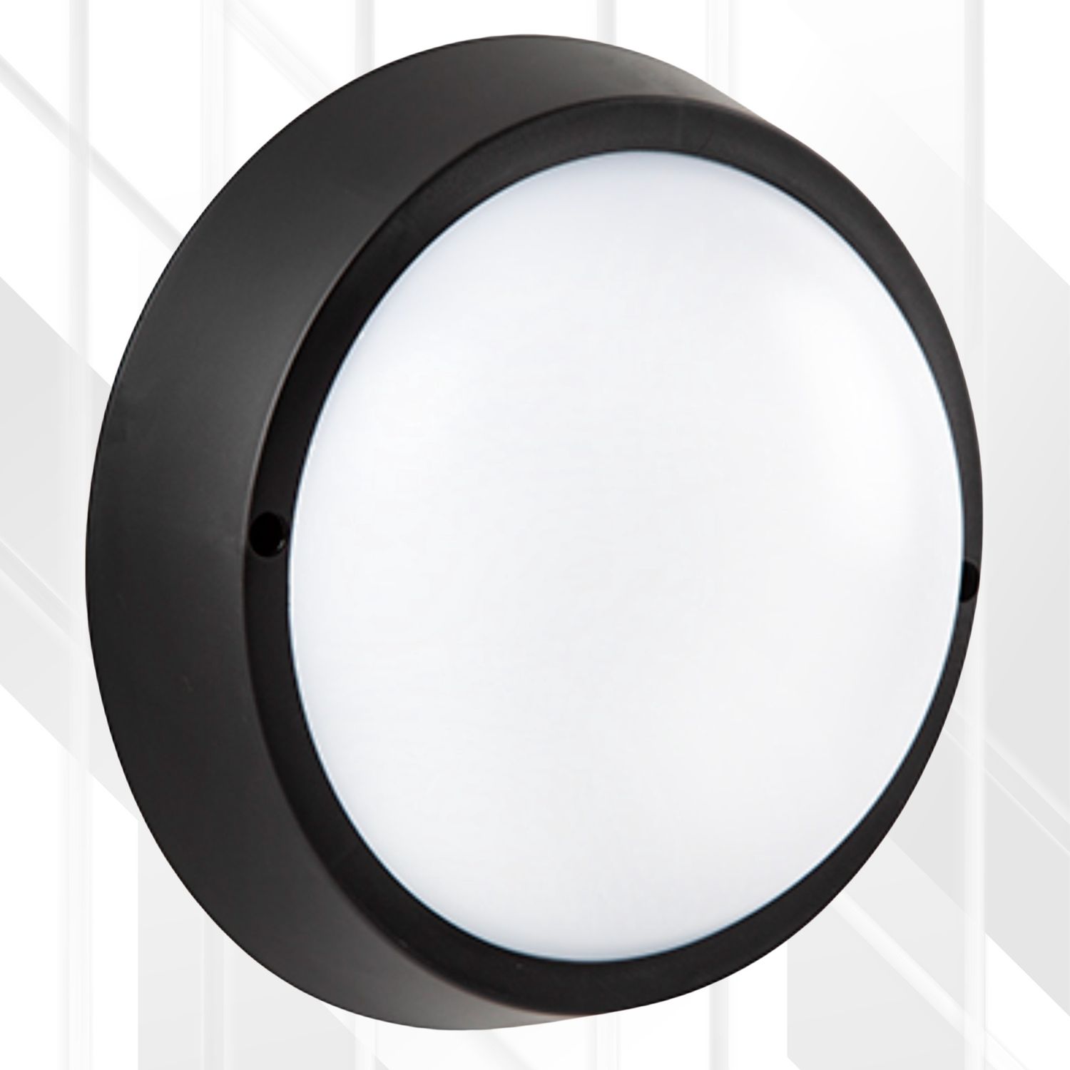 Bulkhead Round 170mm LED 10w 4000K, Colour: Black