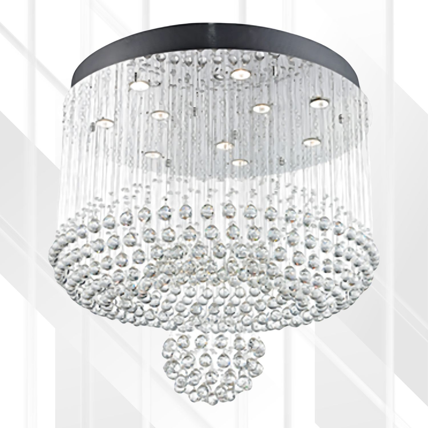 Crystal Chrome Chandelier 800mm GU10 10x50W