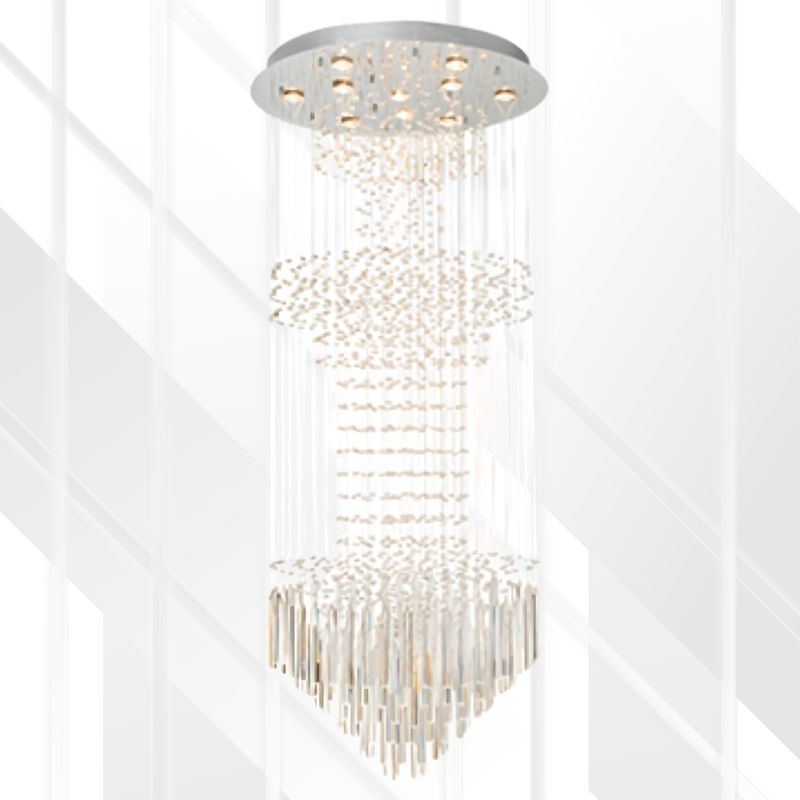 Cascading Chandelier Crystal Chrome GU10 10x50w