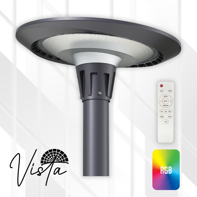 VISTA 25W Mono Solar Post Top 3CCT+RGB 2500lm