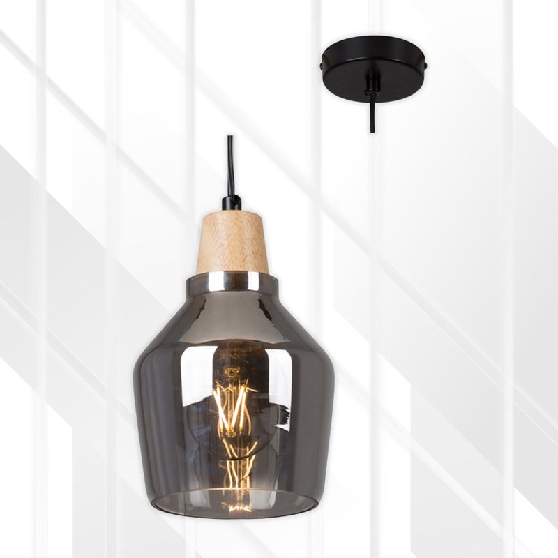 Tallinn Pendant 130mm Smokey Glass