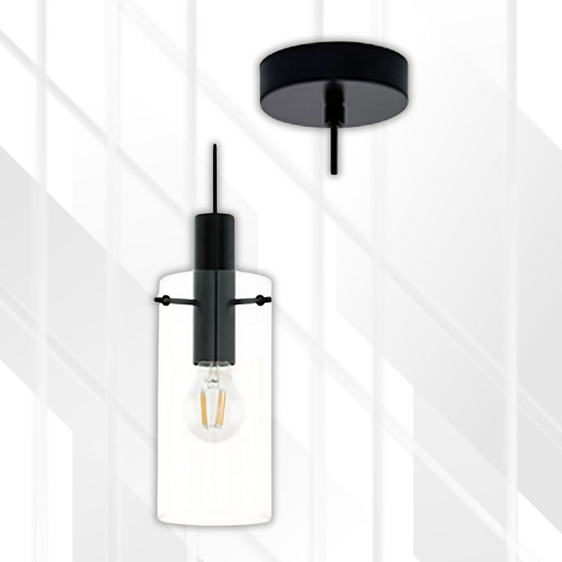 Montefino Pendant Range 1, 3 &amp; 5 Light Black E27