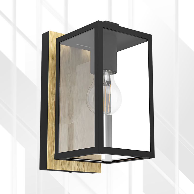 Budrone Outdoor Wall Light Black E27 1x40W