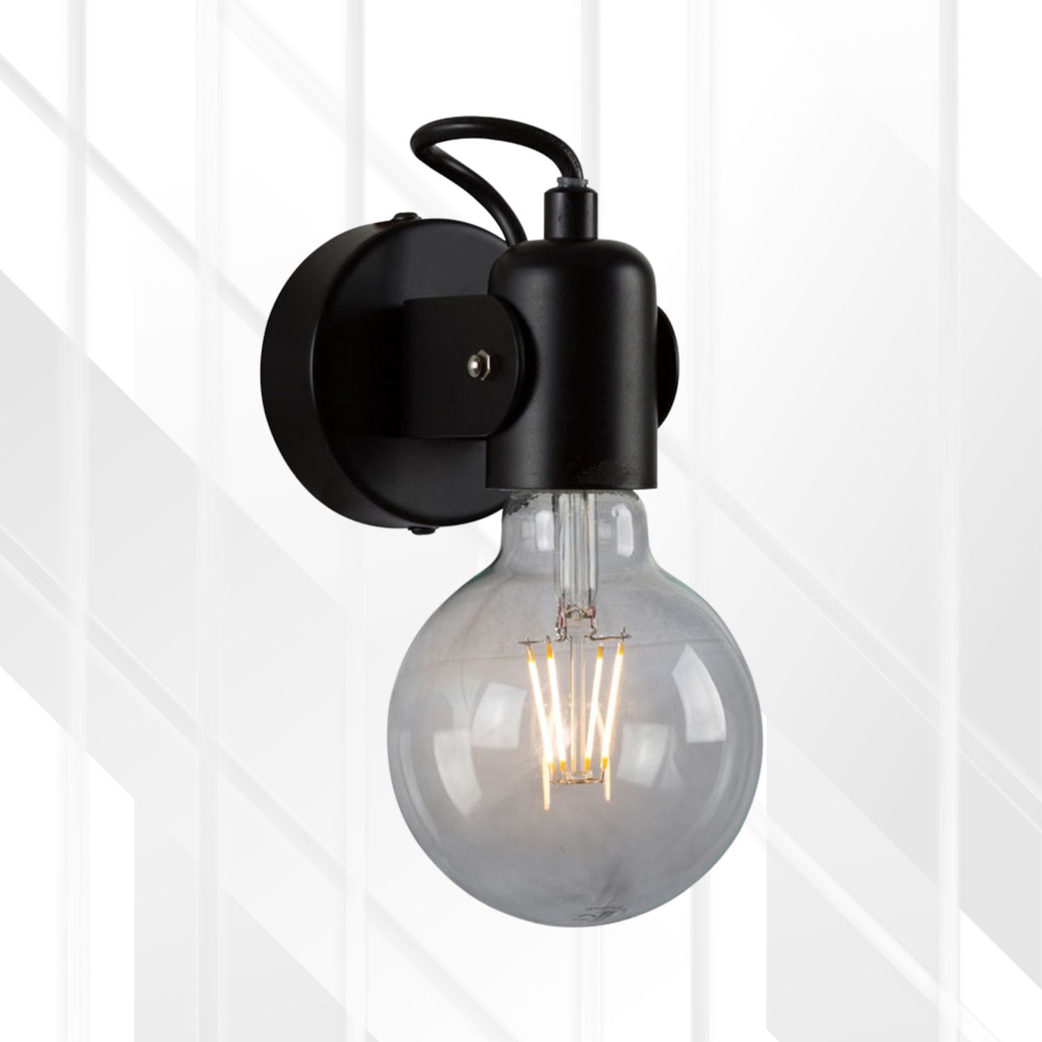 Tirana Wall Light Excl 1xE27, Color: BLACK