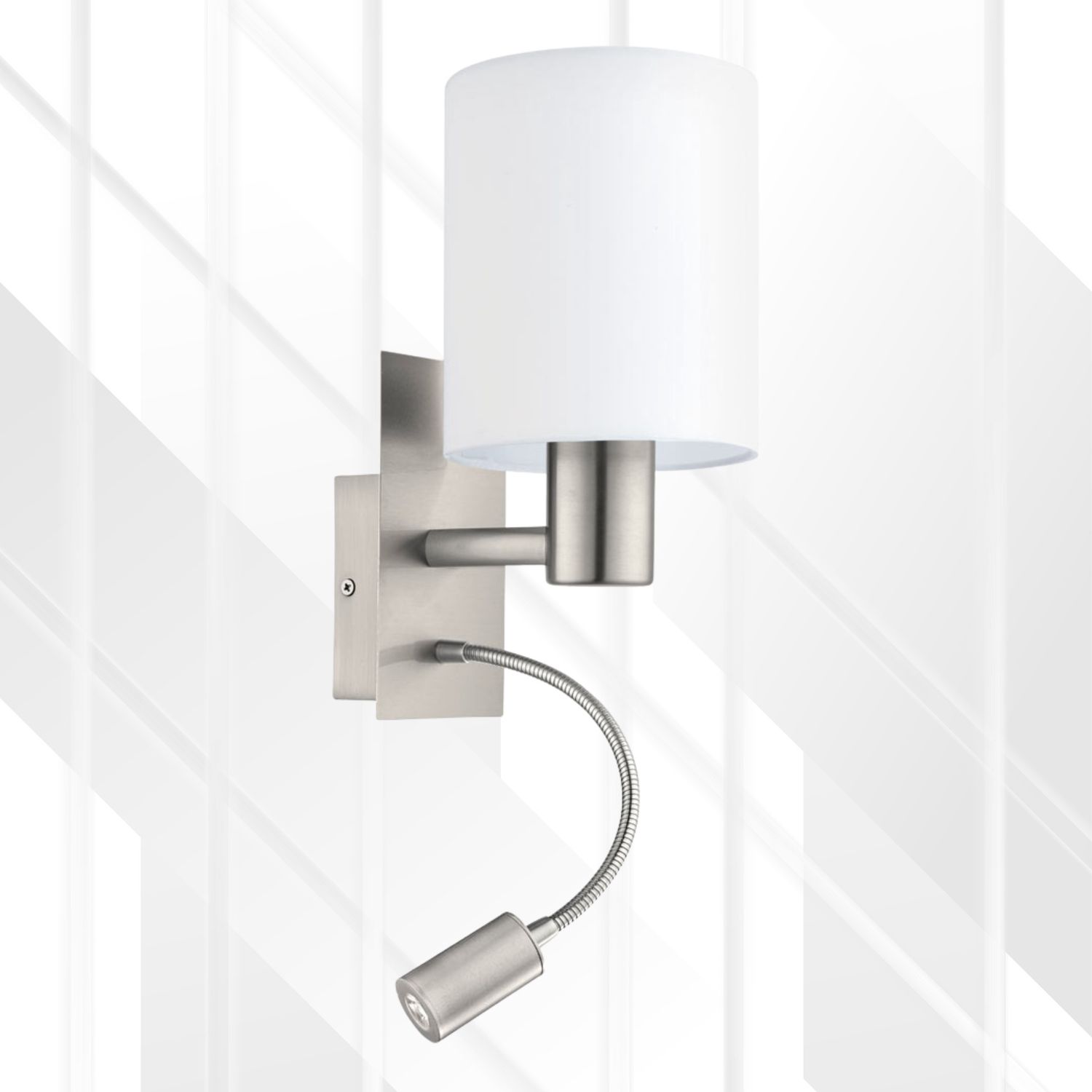 Pasteri Fabric Double Wall Light, Color: WHITE