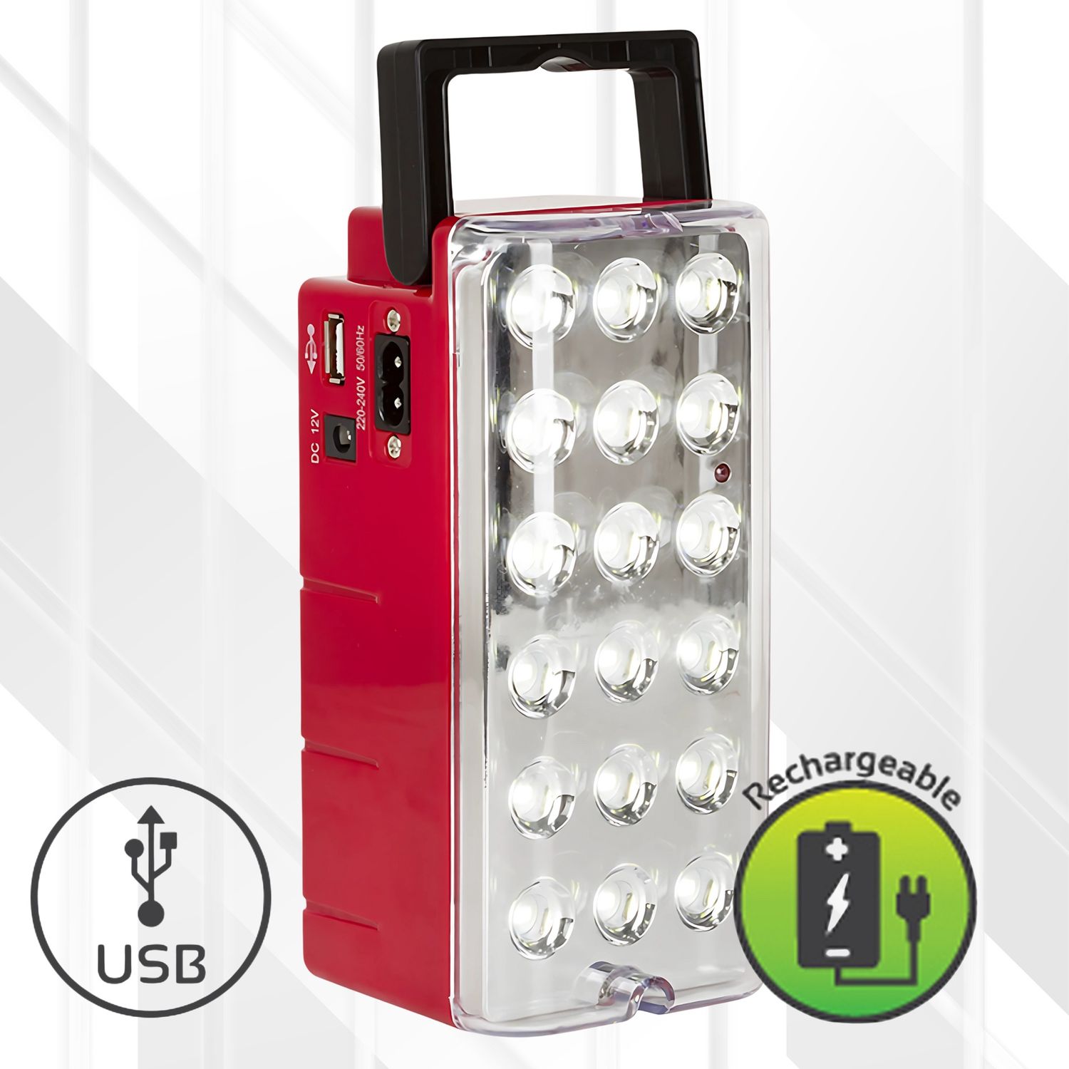 Rechargeable Lantern Red LED 5.4W