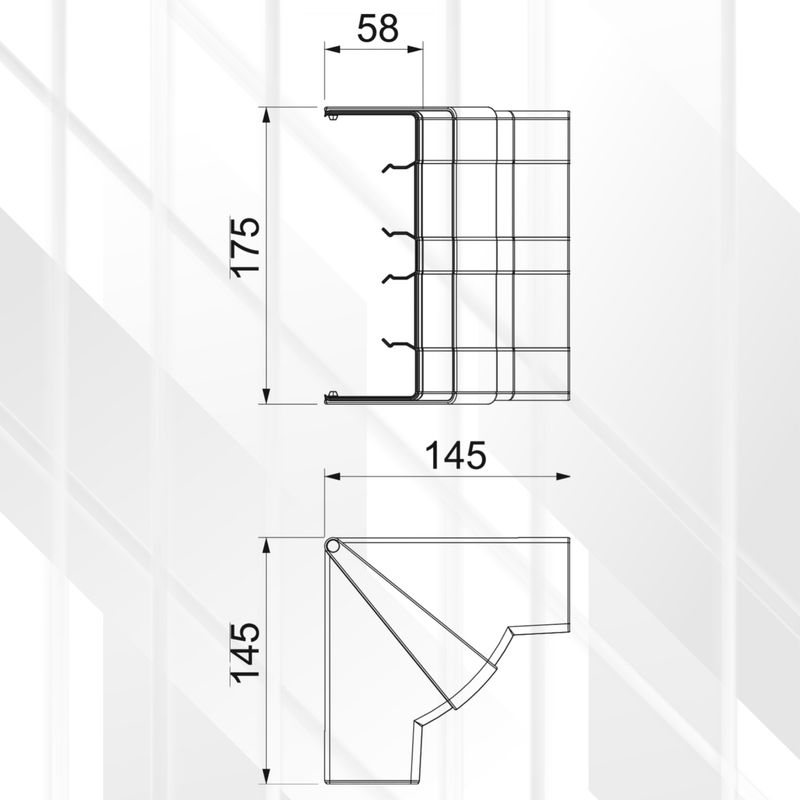 Internal Corner Hood Rapid-45 GK-53165