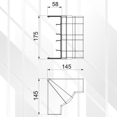 Internal Corner Hood Rapid-45 GK-53165