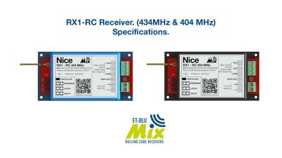 NICE Receiver 1CH Rolling code 31 Location 434MHZ