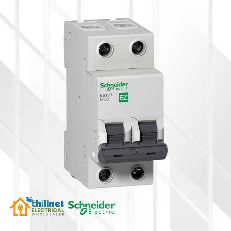 Schneider 2P 3kA EZ9 MCB C-Curve DIN