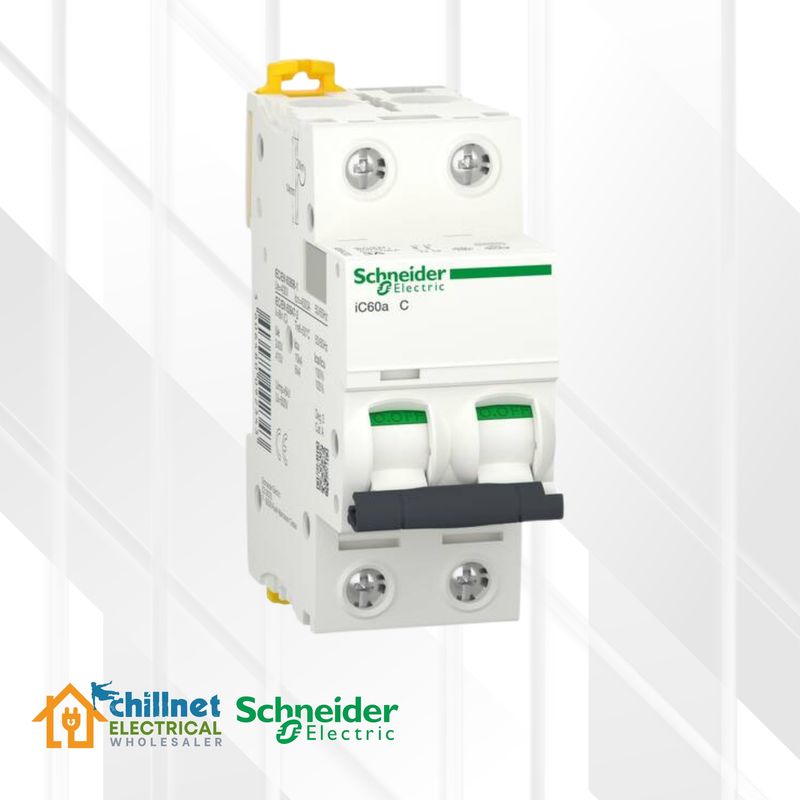Schneider 2P 6kA Acti9 iC60A MCB C-Curve DIN