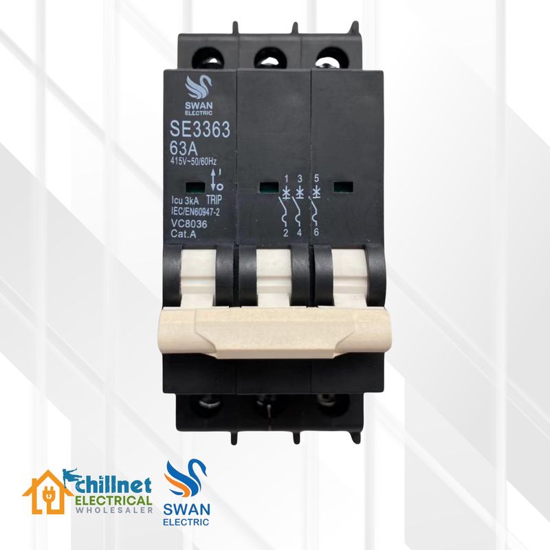 SWAN 3P 3kA MCB C-Curve SAMITE