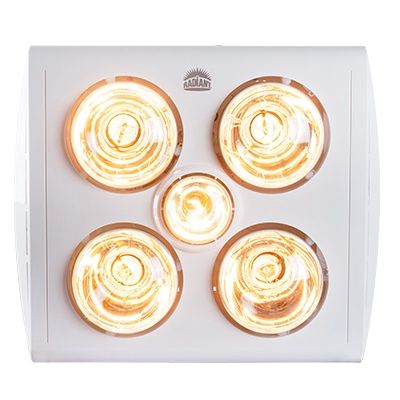 5LT Ceiling Light/Heater/Extractor Fan White