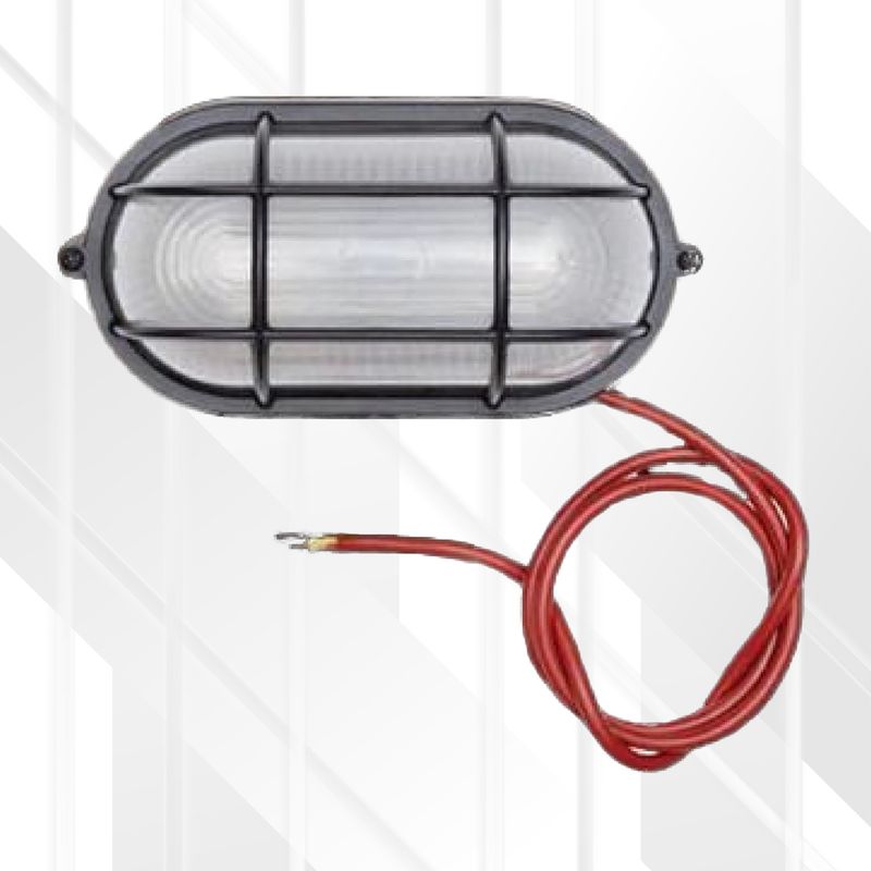 Braai Light Bulkhead Oval Large Grid