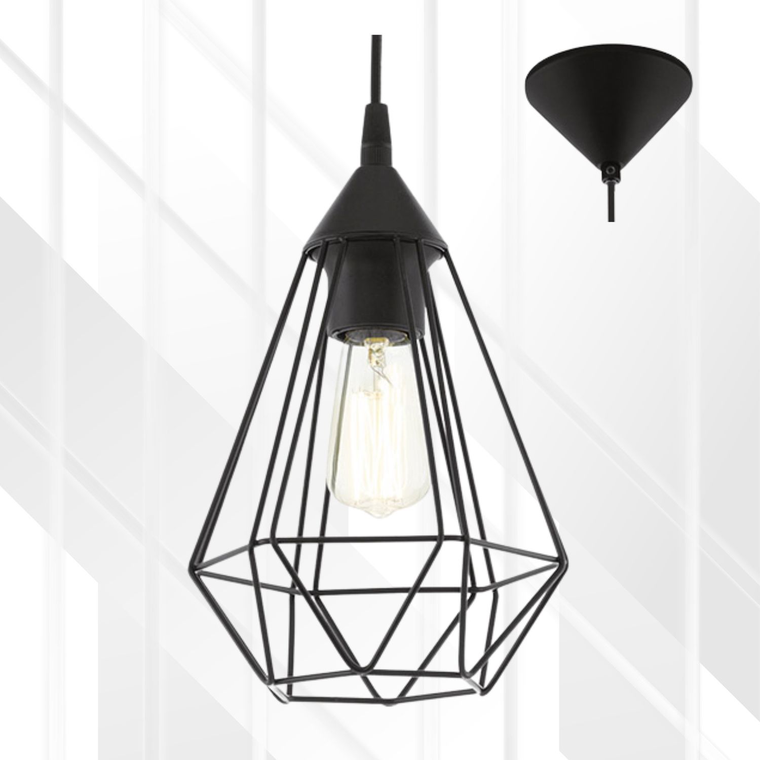 Tarbes Pendant 350mm, Colour: BLACK