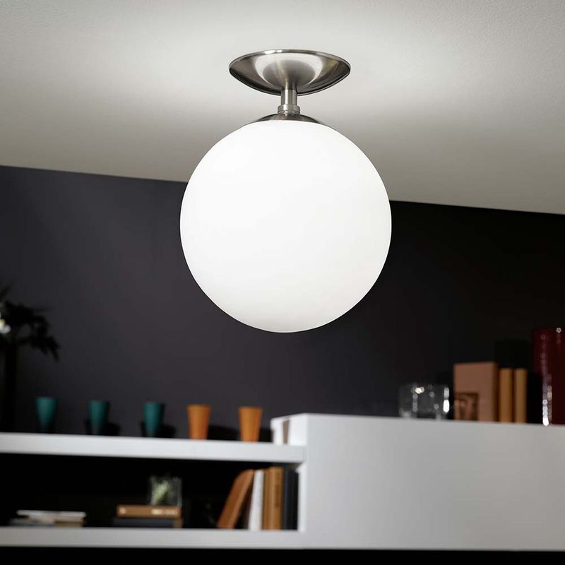 Rondo Round Ceiling Light Satin Chrome