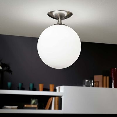 Rondo Round Ceiling Light Satin Chrome
