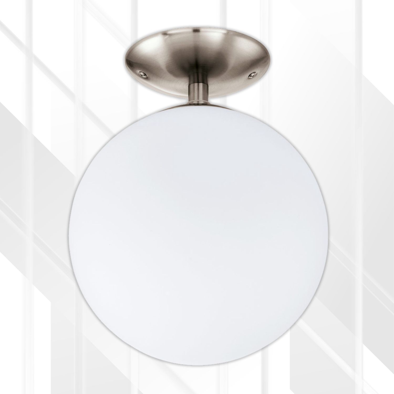 Rondo Round Ceiling Light Satin Chrome