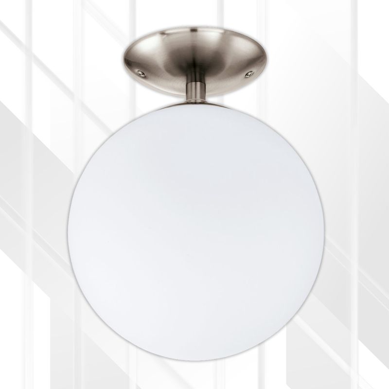 Rondo Round Ceiling Light Satin Chrome