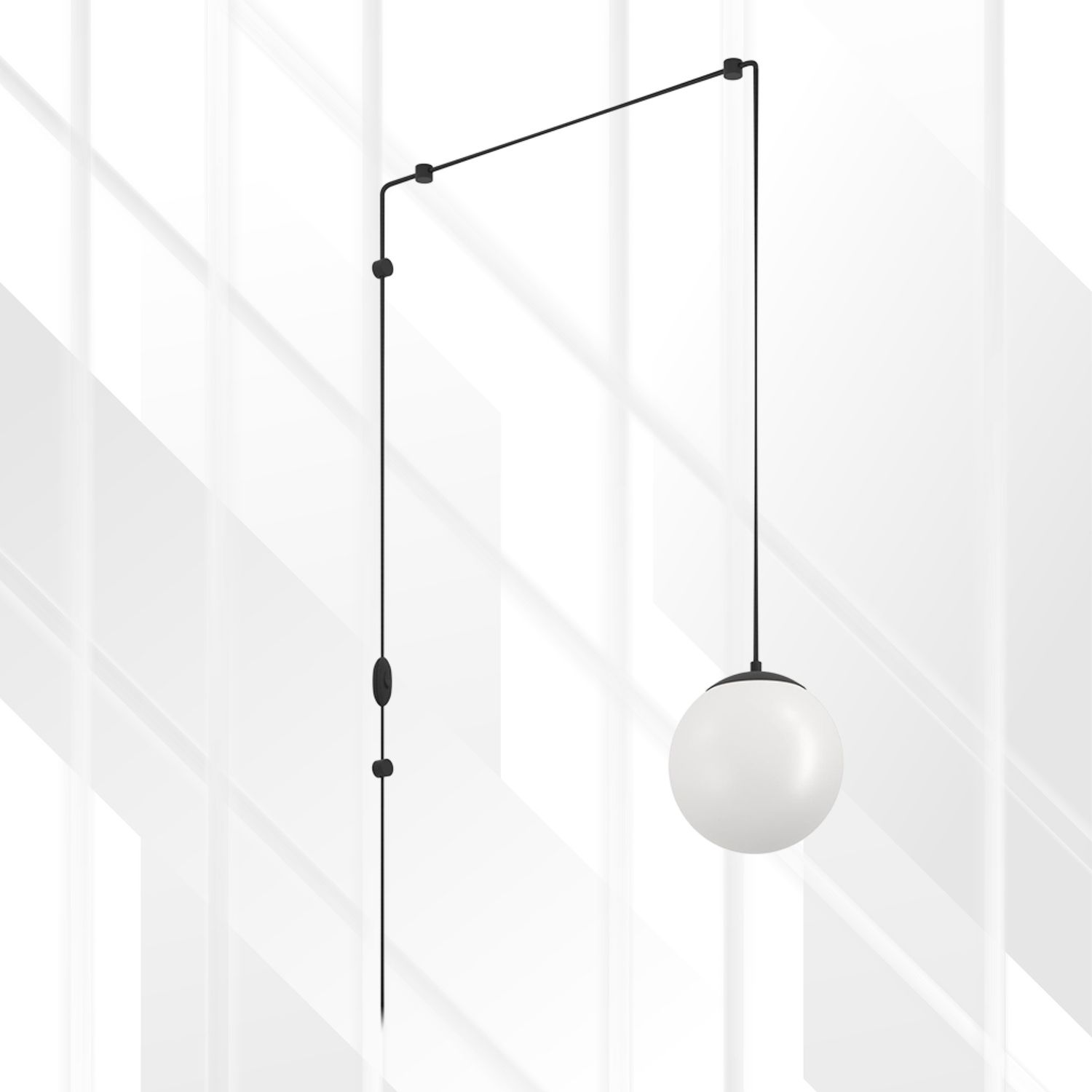 Rondo Pendant Black E27 1x40W