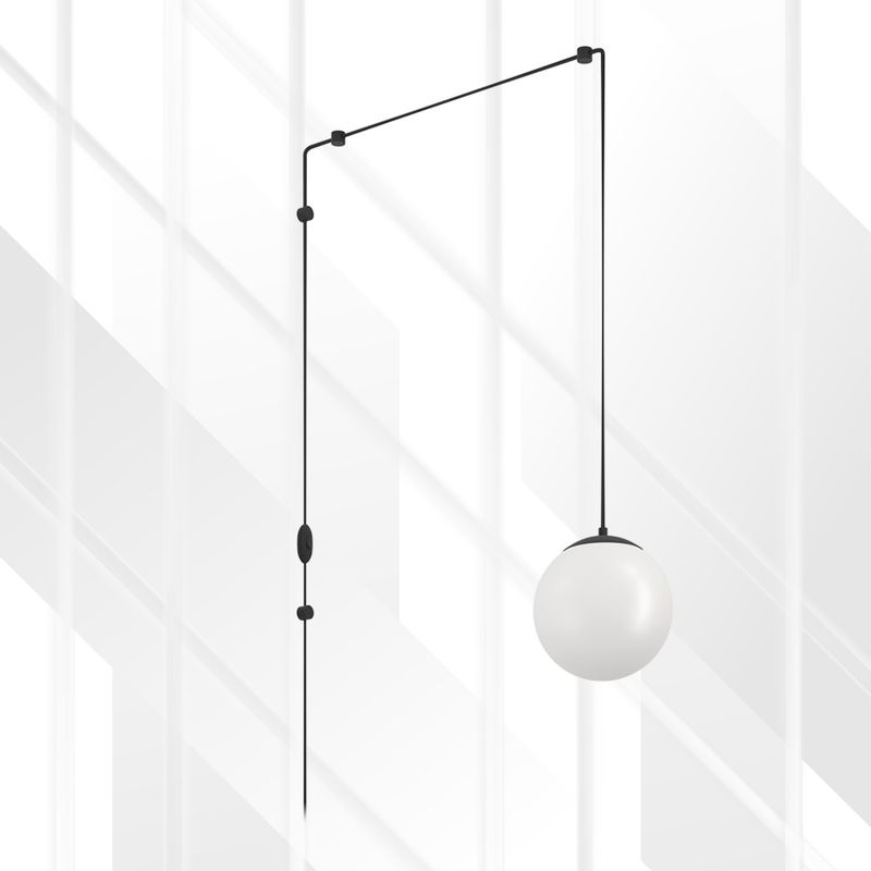 Rondo Pendant Black E27 1x40W