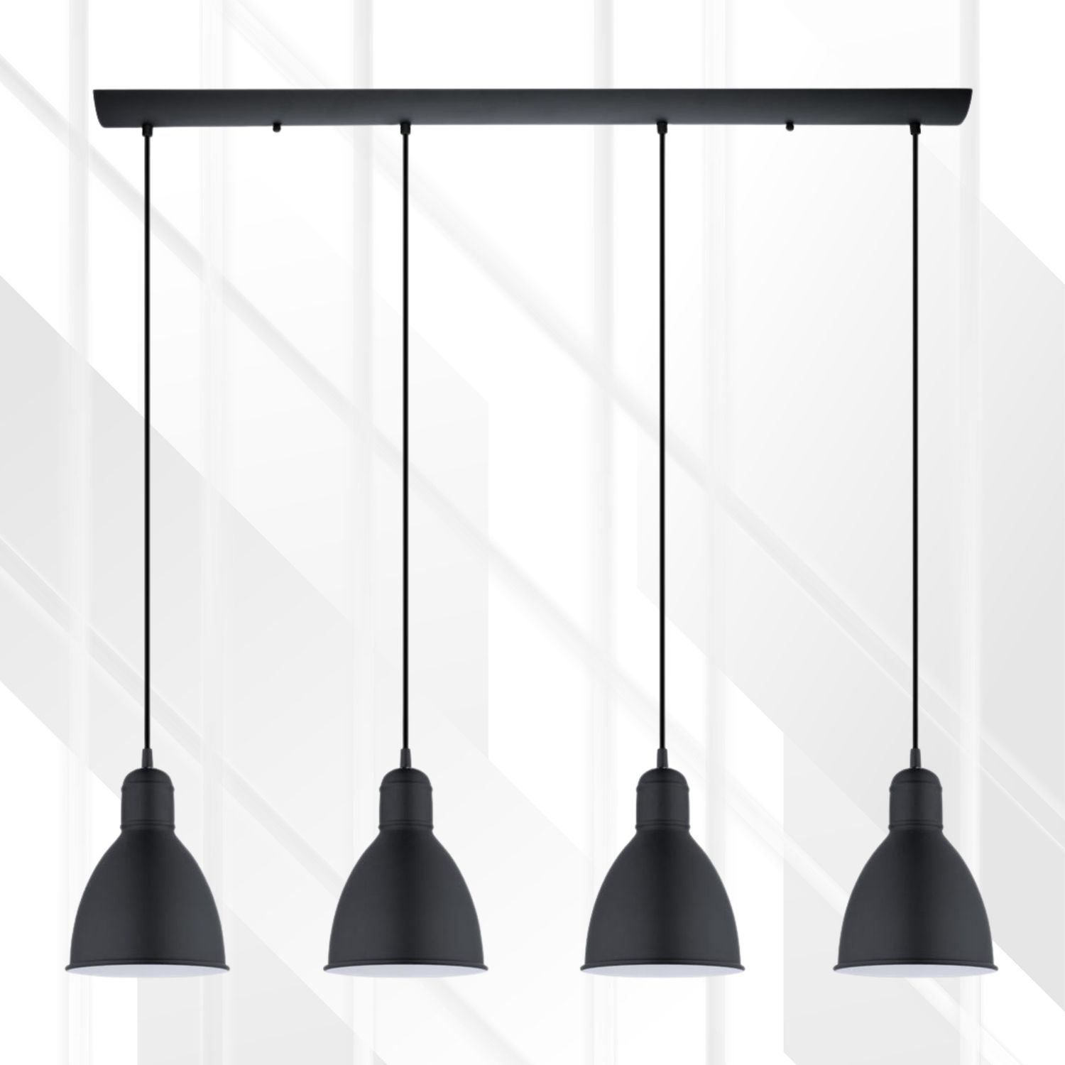 Priddy 4 Light Pendant 975mm Black
