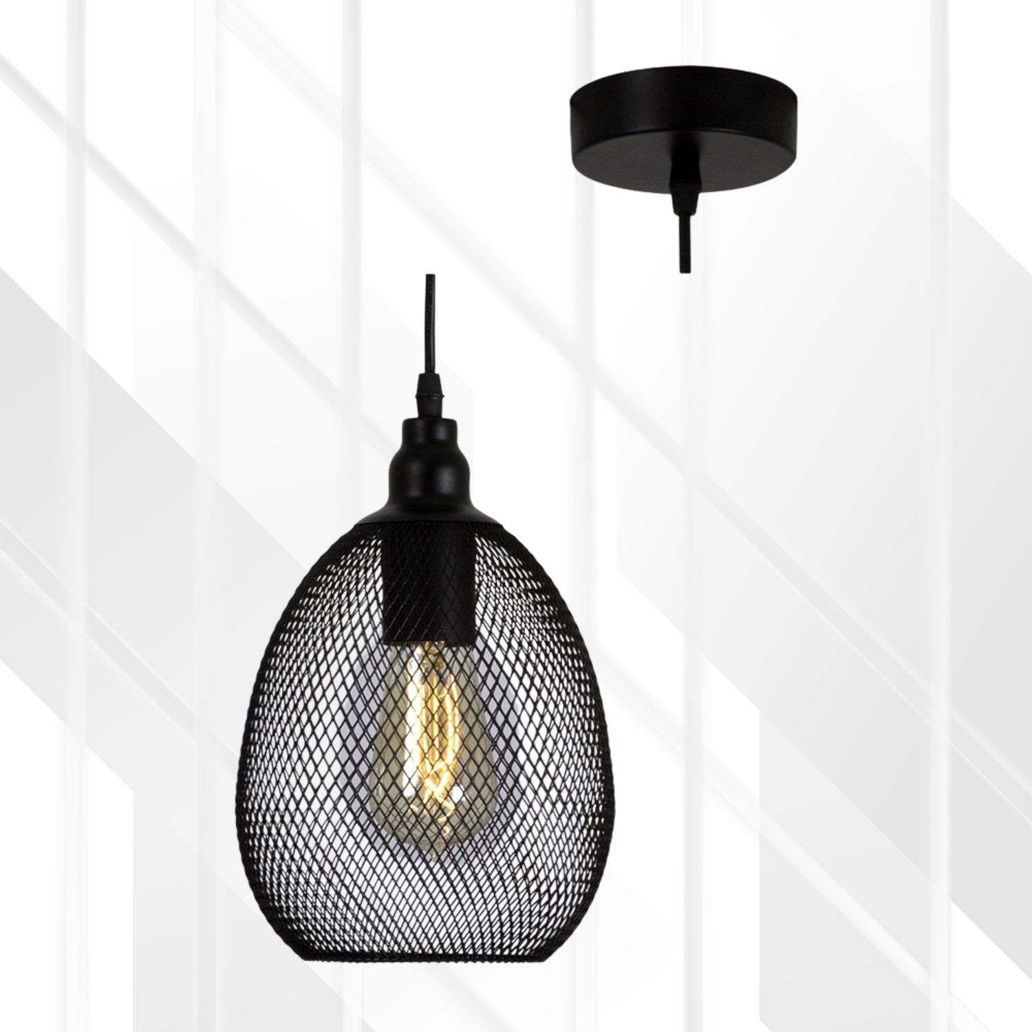 Syphen Pendant Black, Size: 170mm